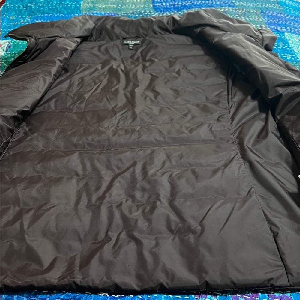 Eileen Fisher Dark Brown Quilted Down Vest. 1X - Picture 6 of 7